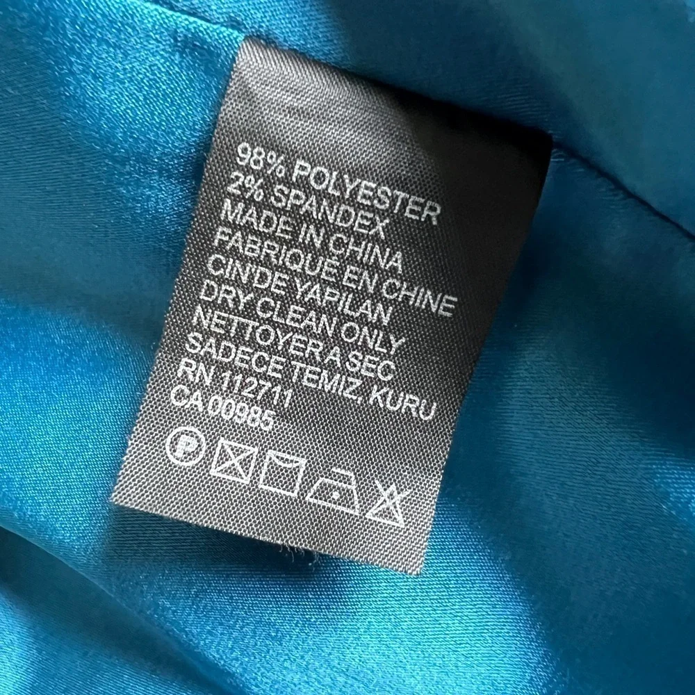 Jay Godfrey Teal Evening wear Strapless Dress size 6
